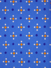 Cravatta celeste OFELIA in seta stampata - PARTICOLARE